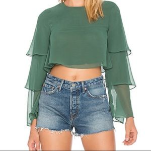 Super Cute Green Crop Top